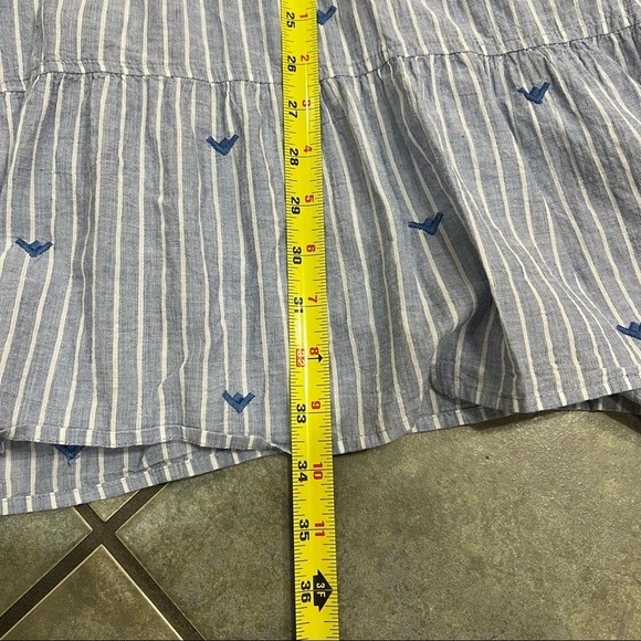 Johnny Was Workshop Tunic Dress Azure Effortless Boho Stripe Embroidered Size S - Picture 11 of 11